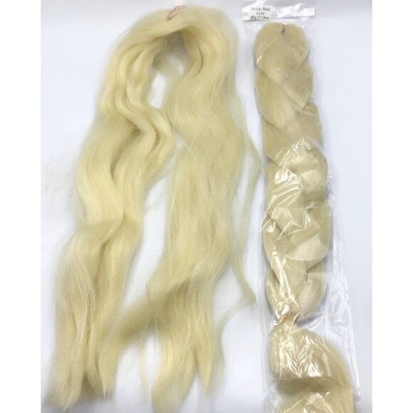 Ombre Braiding Hair Blonde/Light Blue/Dark Blue 5 Packs 24" Extensions Bacana - Picture 8 of 9